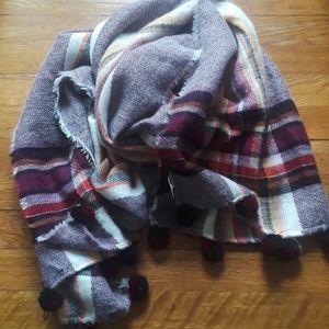 Multi colored oversized scarf